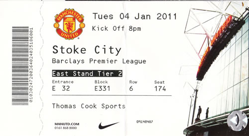 Ticket Manchester United - Stoke City, Premier League, 04.01.2011